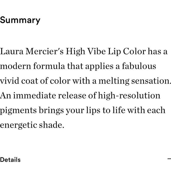 🌷 Laura Mercier 103 Peek (chestnut rose)
High Vibe Lip Color New Full Size - Picture 5 of 8